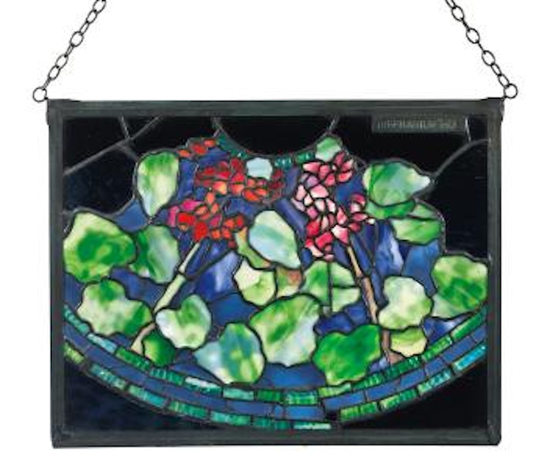 'Geranium' Salesman's Sample Panel by Tiffany Studios