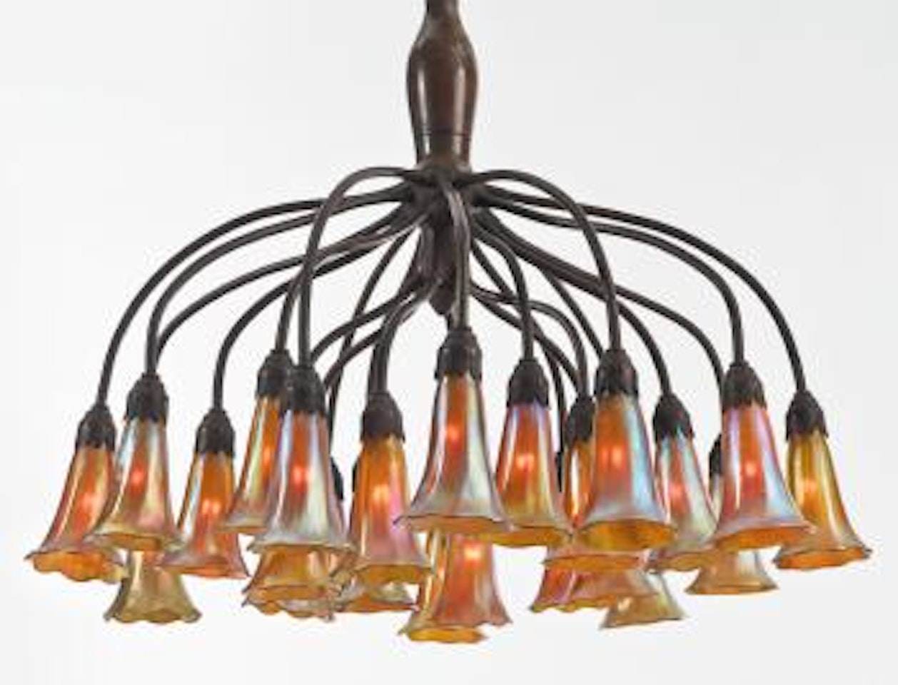 Twenty-four Light 'Lily' Chandelier by Tiffany Studios