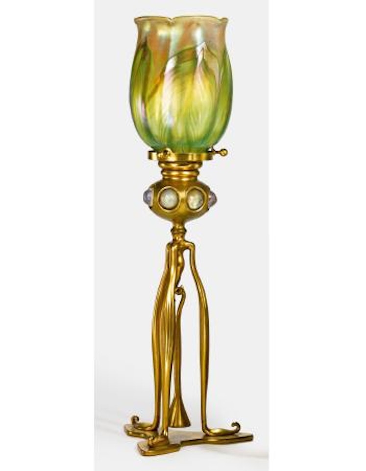 Jeweled Candlestick by Tiffany Studios