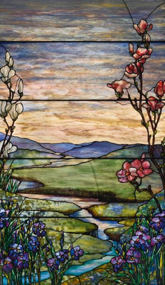 An Important 'River Of Life' Window by Tiffany Studios