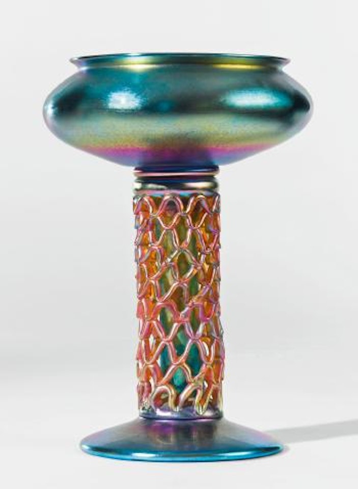 A Rare 'Diatreta' Tazza by Tiffany Studios