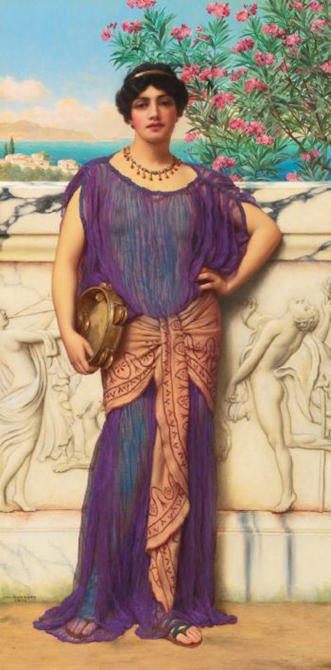 The Tambourine Girl by JOHN WILLIAM GODWARD, R.B.A.