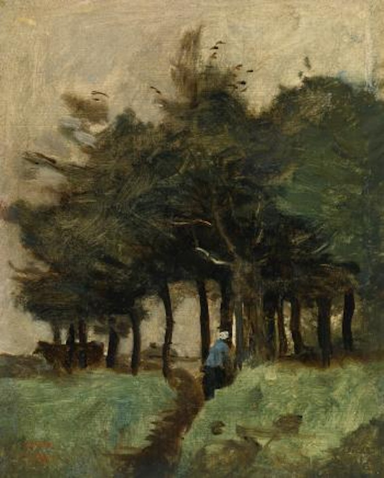 Boulogne-sur-mer, Sentier Creux Dominé Par Les Arbres by Jean Baptiste Camille Corot