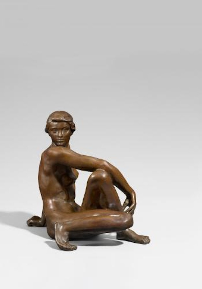 Small Looking Female by Fritz Klimsch