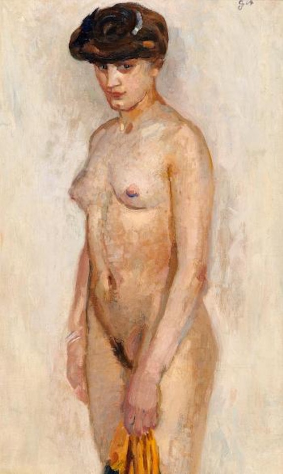 Bertha with Yellow Scarf by Jan Sluyters
