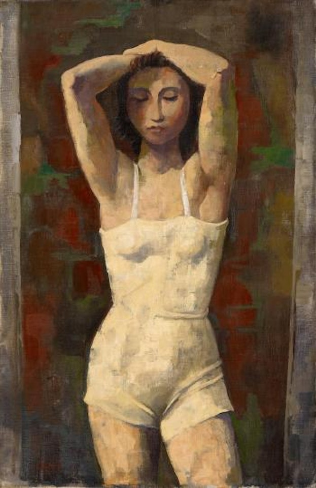 Girl with Raised Arms by Karl Hofer