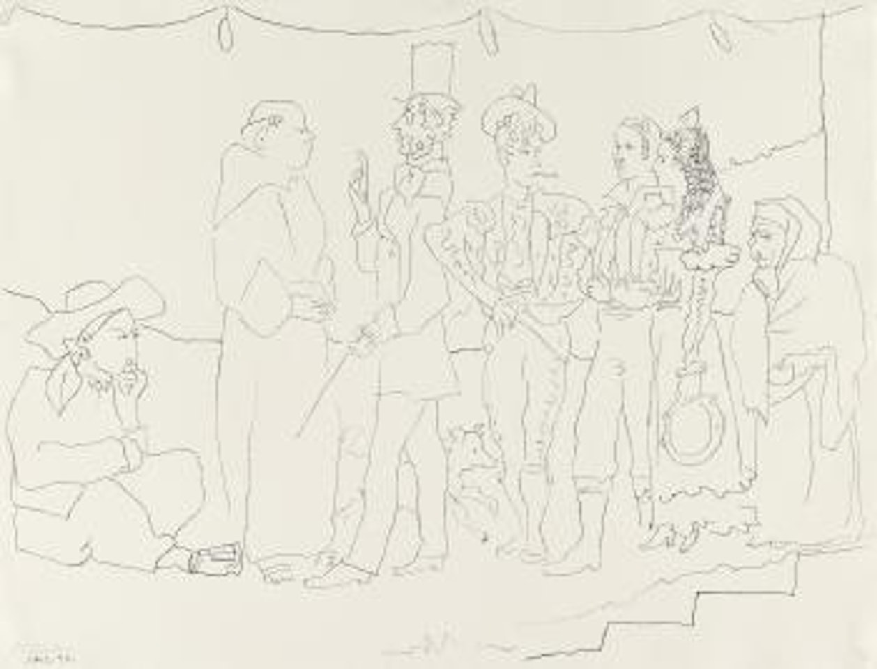 Troupe d'acteurs by Pablo Picasso