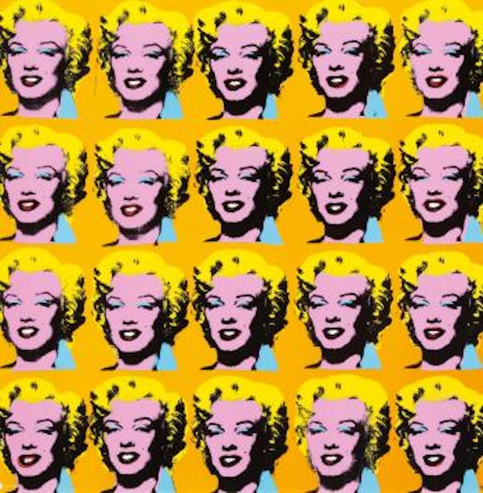 Wand-Objekt Marilyn orange by Andy Warhol