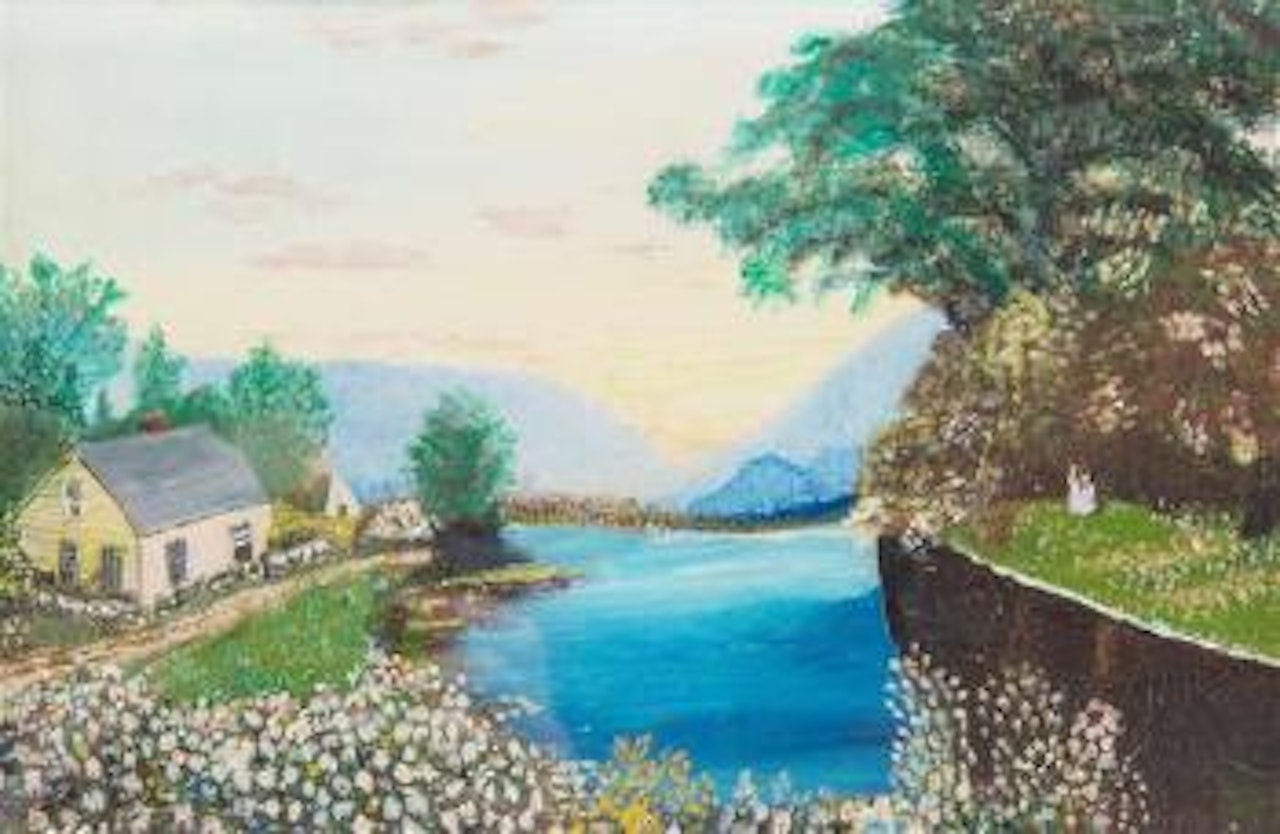 Untitled (House and Road) by Grandma Moses