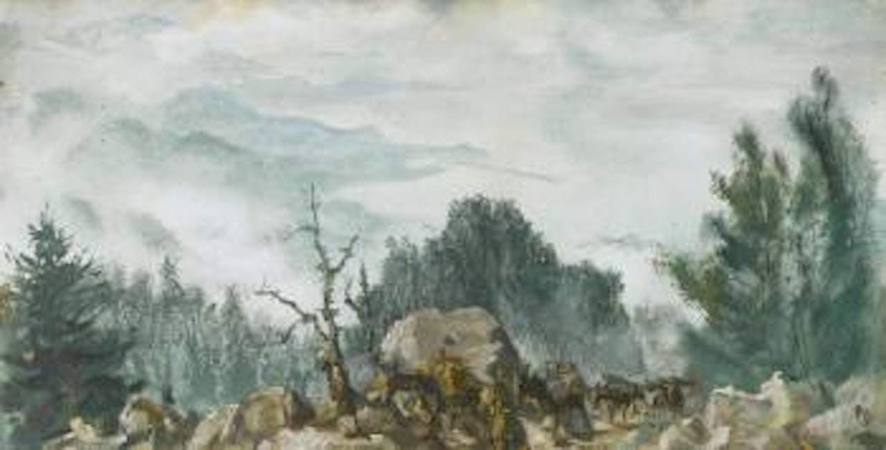 The Mountains beyond Bandipur by Alexander Evgenievich Yakovlev