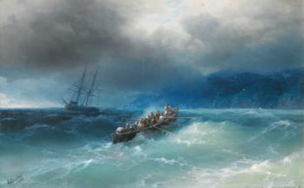 Storm over the Black Sea by Ivan Konstantinovich Aivazovsky