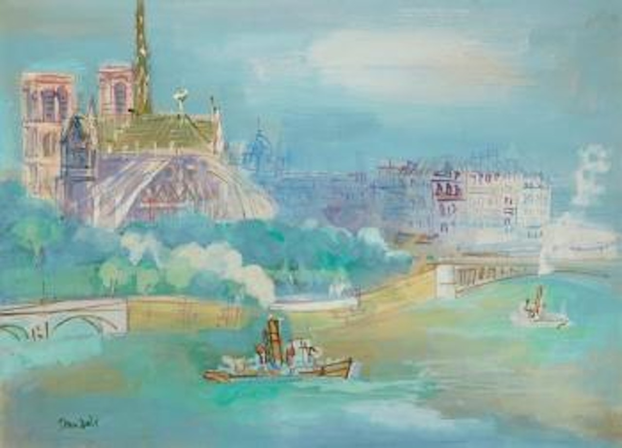 L'abside de Notre Dame by Jean Dufy
