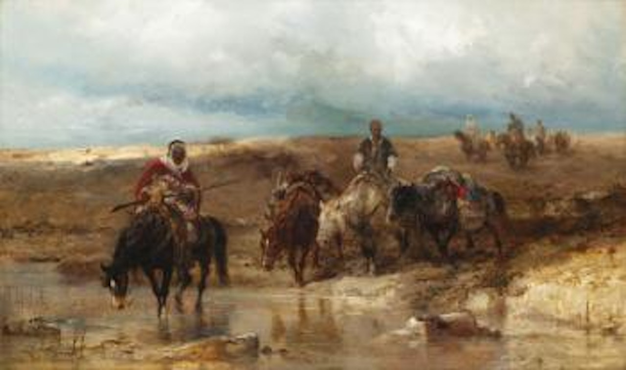Passage au gué by Adolf Schreyer