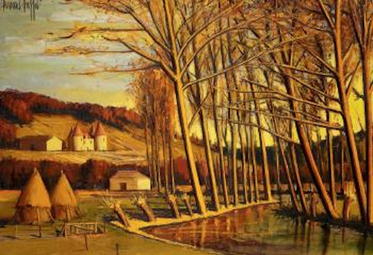 Environs de Vichy (Allier). L'automne bourbonnais, le lever du soleil by Bernard Buffet