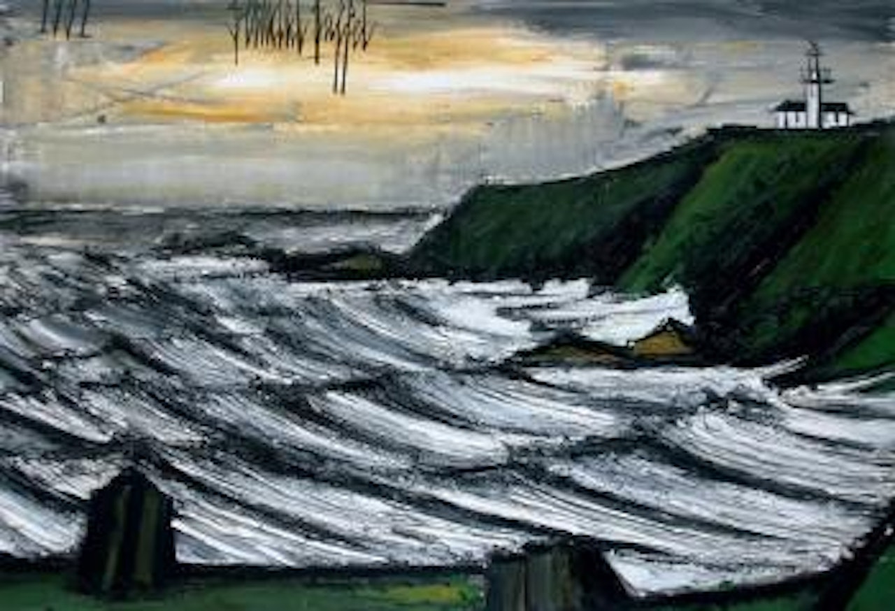 Le train de vagues à la pointe des Poulains by Bernard Buffet