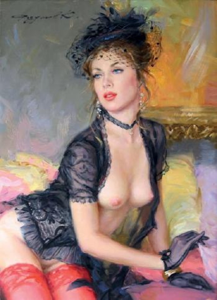 Jeune fille aux yeux clairs by Constantin Razoumov