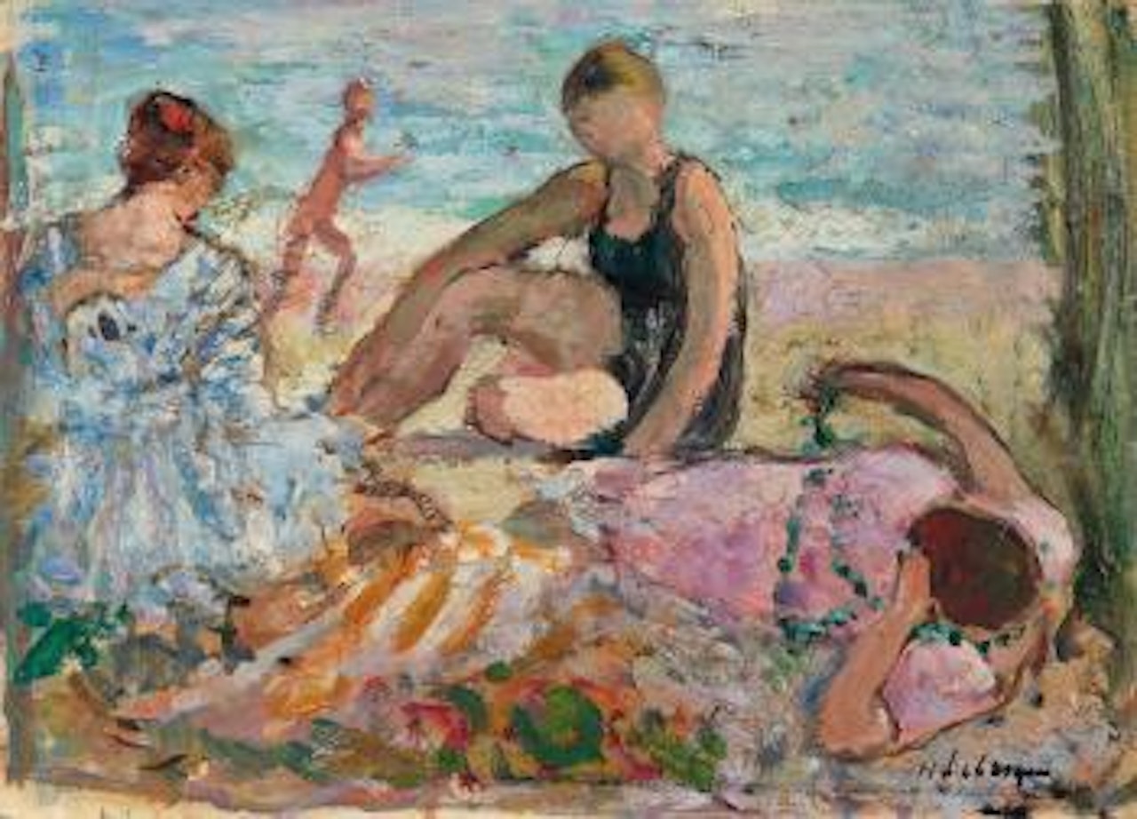 Femmes se reposant sur la plage by Henri Lebasque