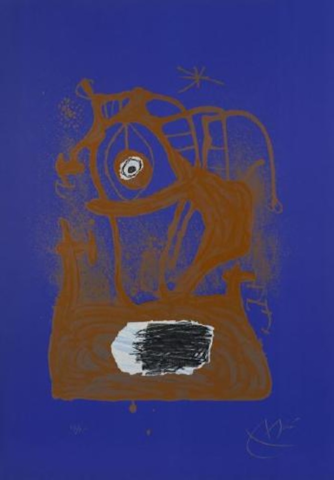 La tempête - indigo by Joan Miró
