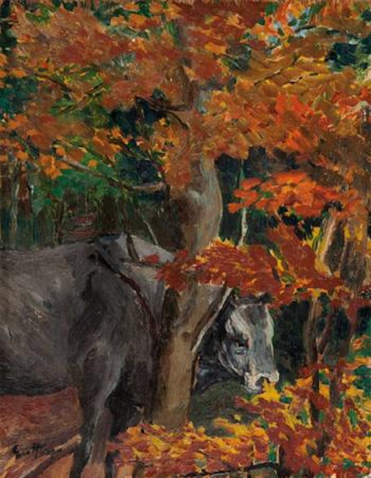 Bosco silano con mucca by Renato Guttuso