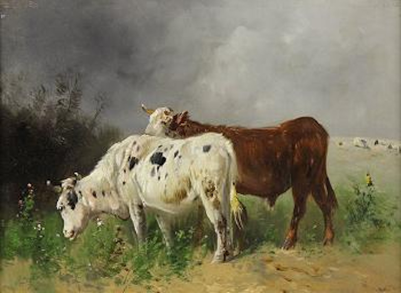 Two Bulls in a Pasture by Rosa Bonheur