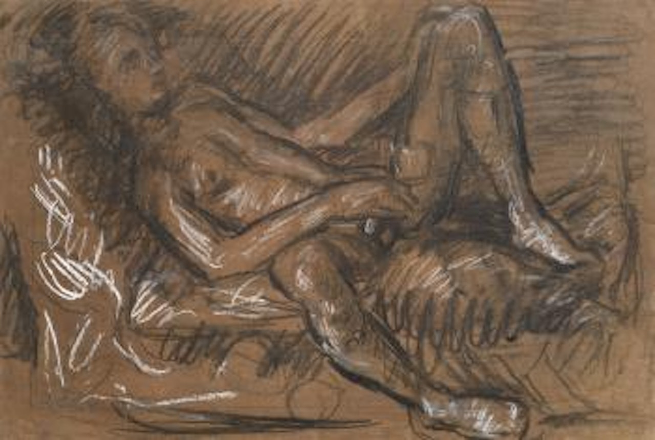 Paul Roche reclining by Duncan Grant