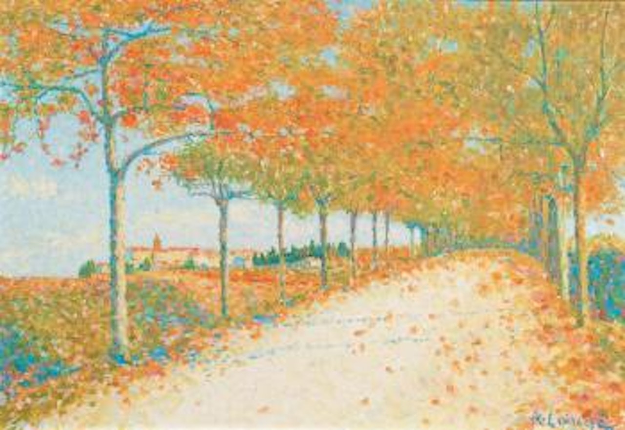 Cailhau, route en autumne by Achille Laugé