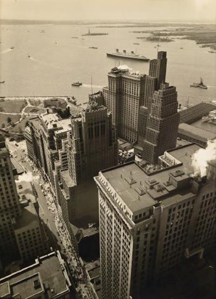 Broadway to the Battery (from the Irving Trust Company Building) by Berenice Abbott