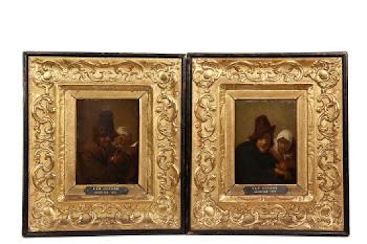Scenes of peasant life by Adriaen van Ostade