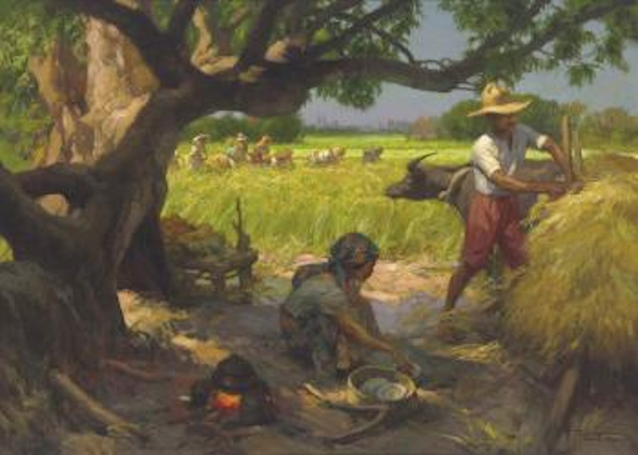 Rice Harvesting by Fernando Amorsolo
