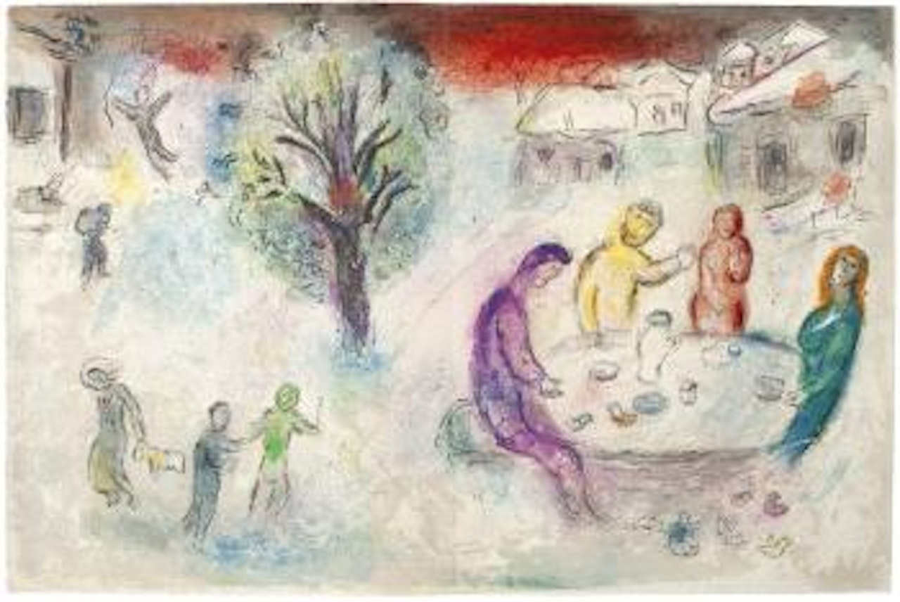 Le Repas chez Dryas, from Daphnis et Chloé by Marc Chagall