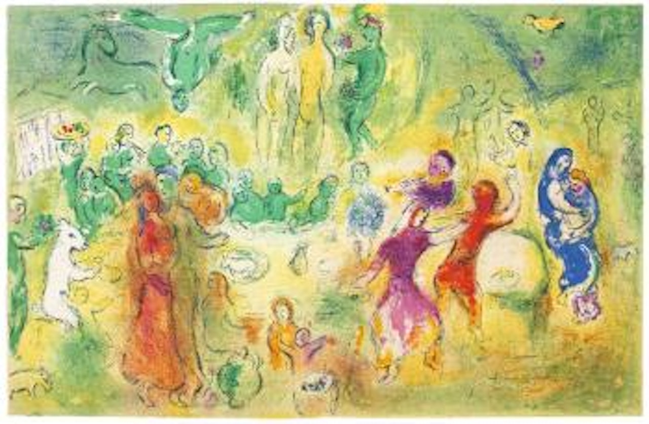 Festin nuptial dans la grotte des nymphes, from Daphnis et Chloé by Marc Chagall