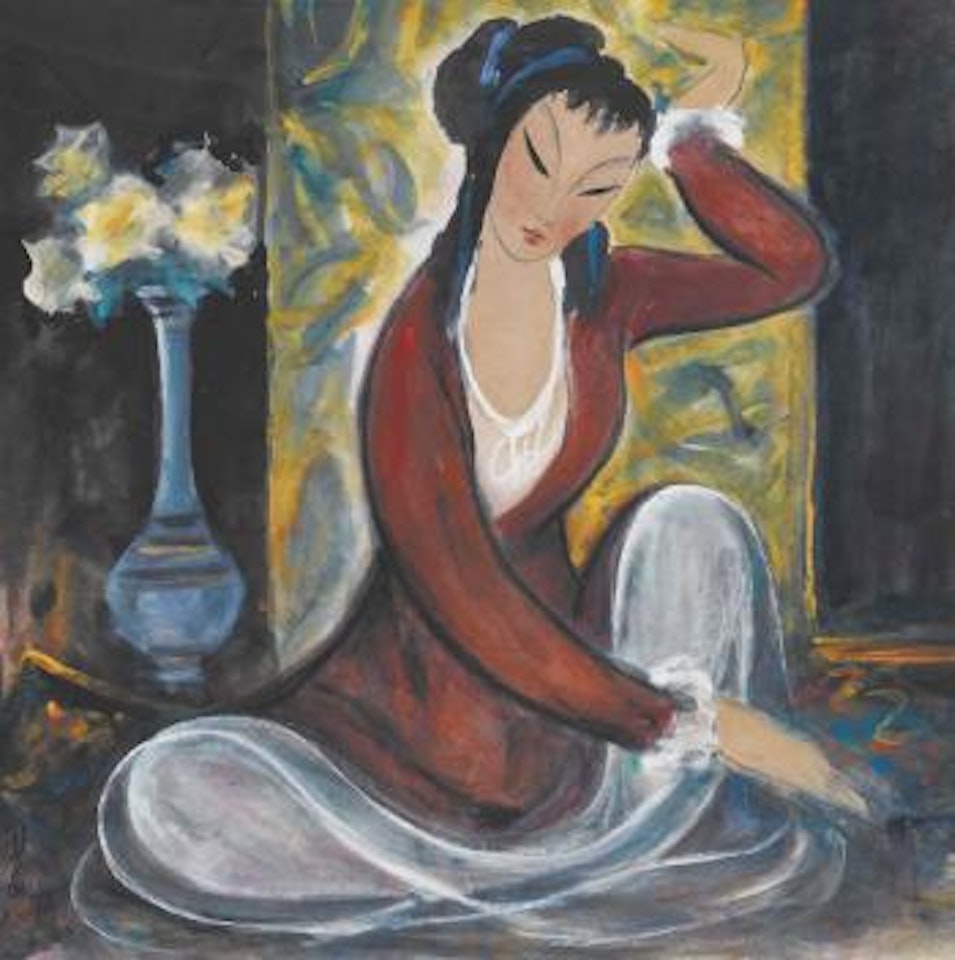 Seated Lady by Lin Fengmian