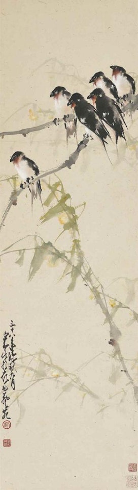 Swallows on Willow Branch by Zhao Shao'ang