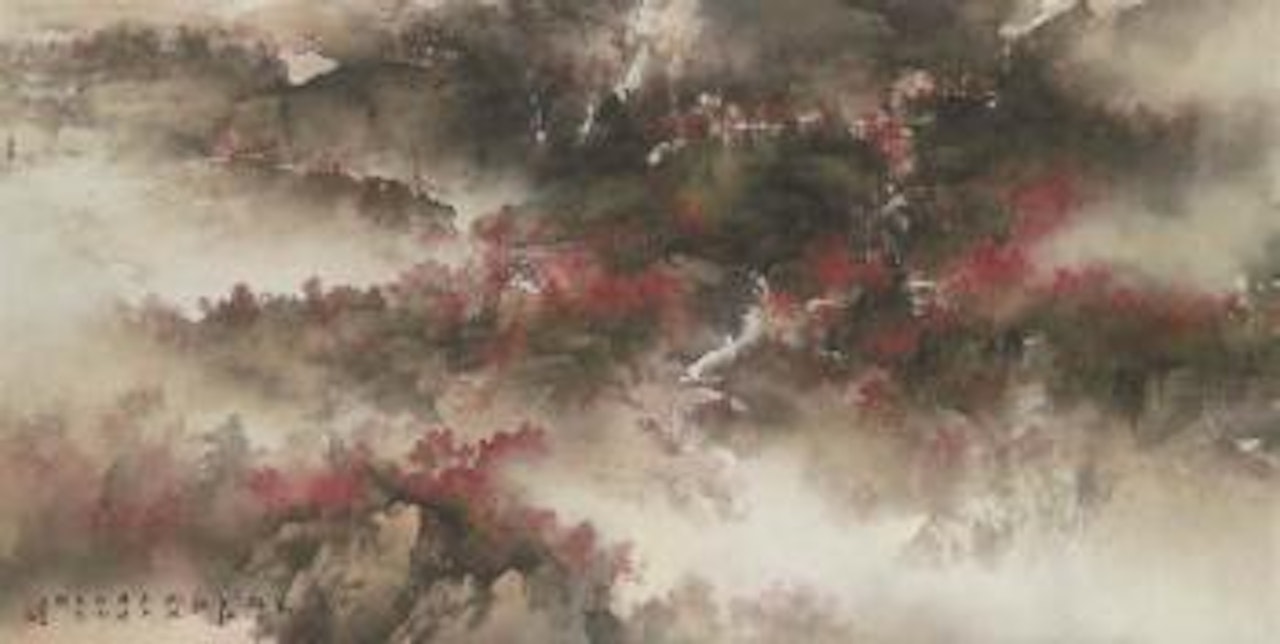 Majestic Autumn Forest by He Baili