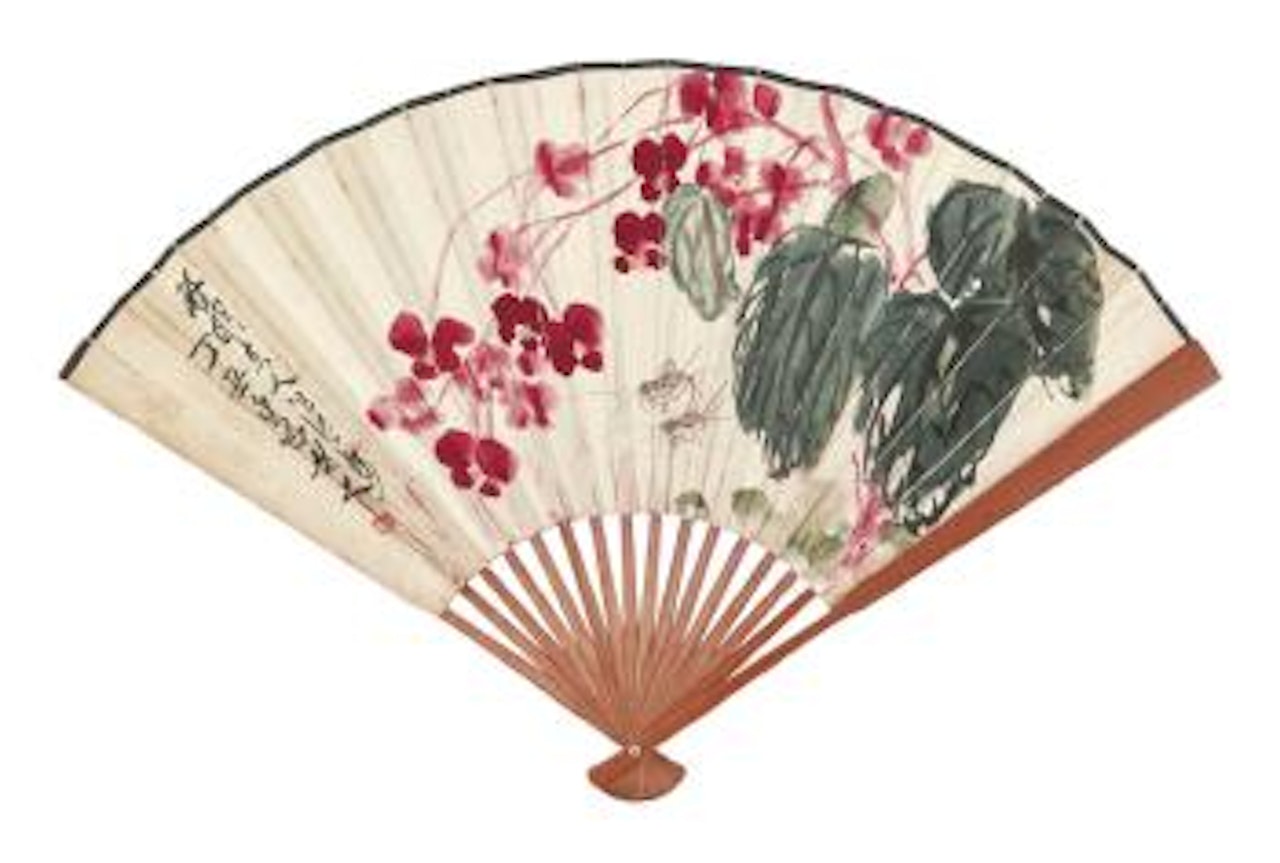 Crickets and Red Flowers Gourd and Ladybird by Qi Baishi