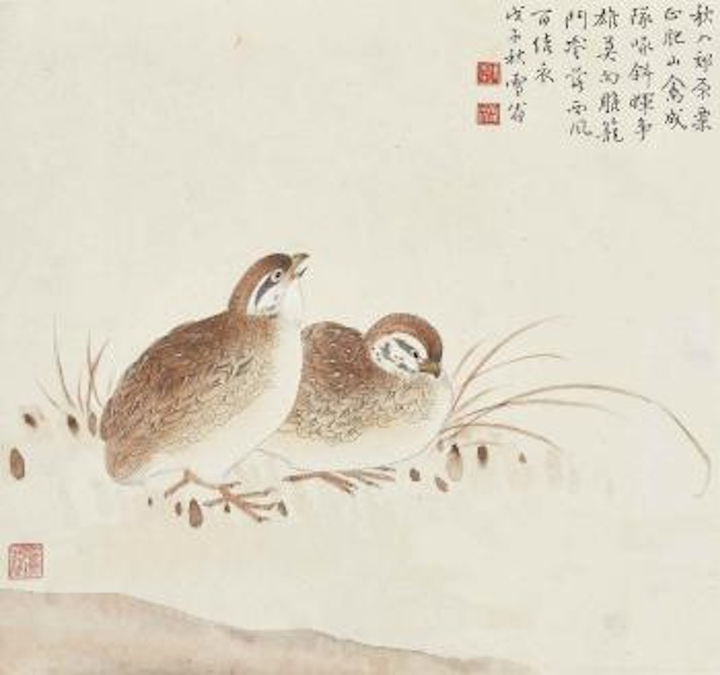 Two Quails by Chen Zhifo