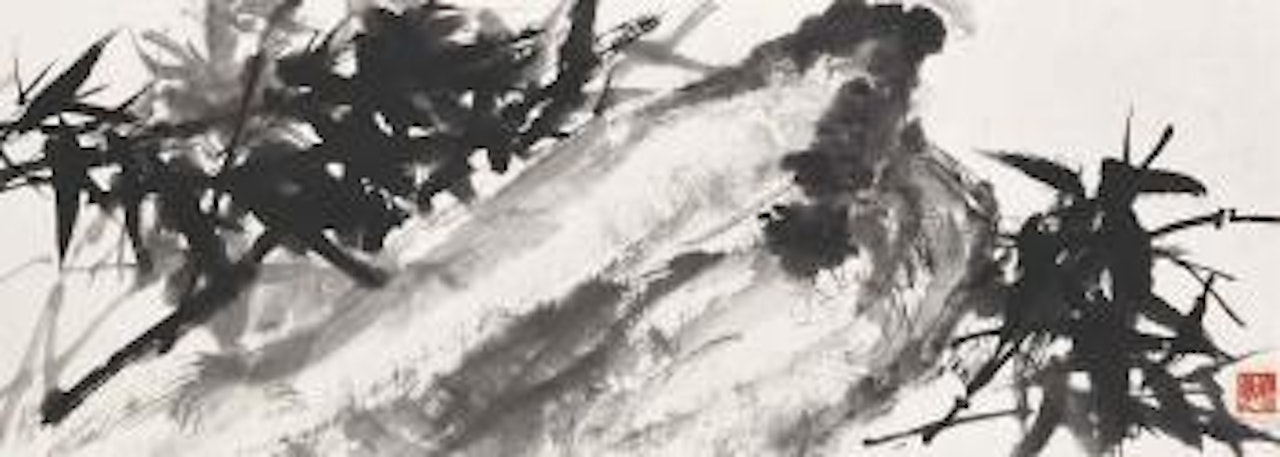 Bamboo and Rock by Zhu Qizhan