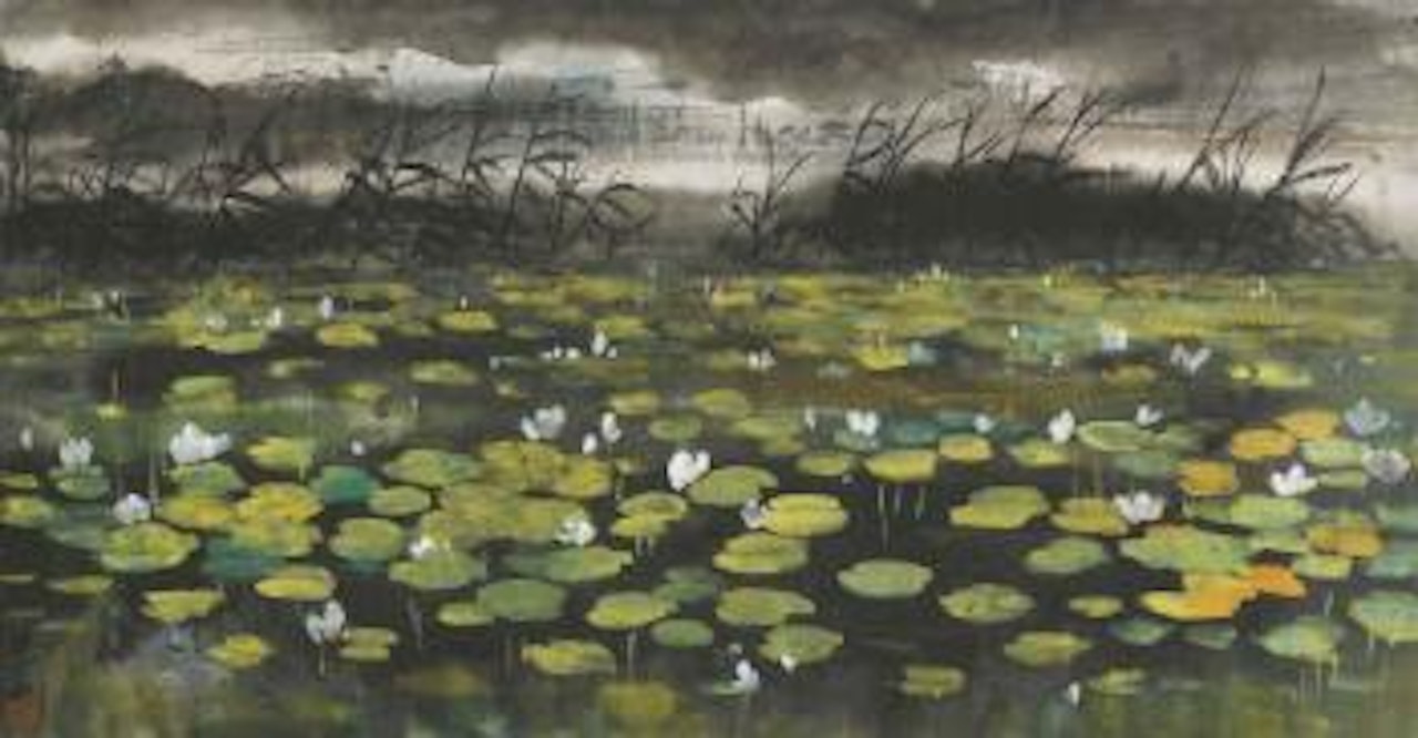 Lotus Pond by Lin Fengmian