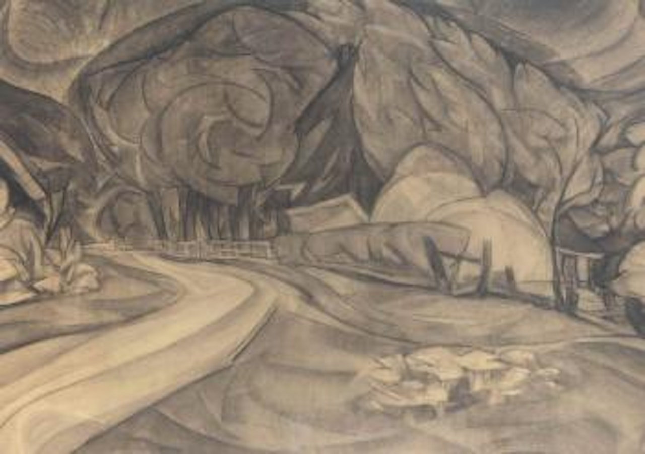 A village road, Bergen by Leo Gestel