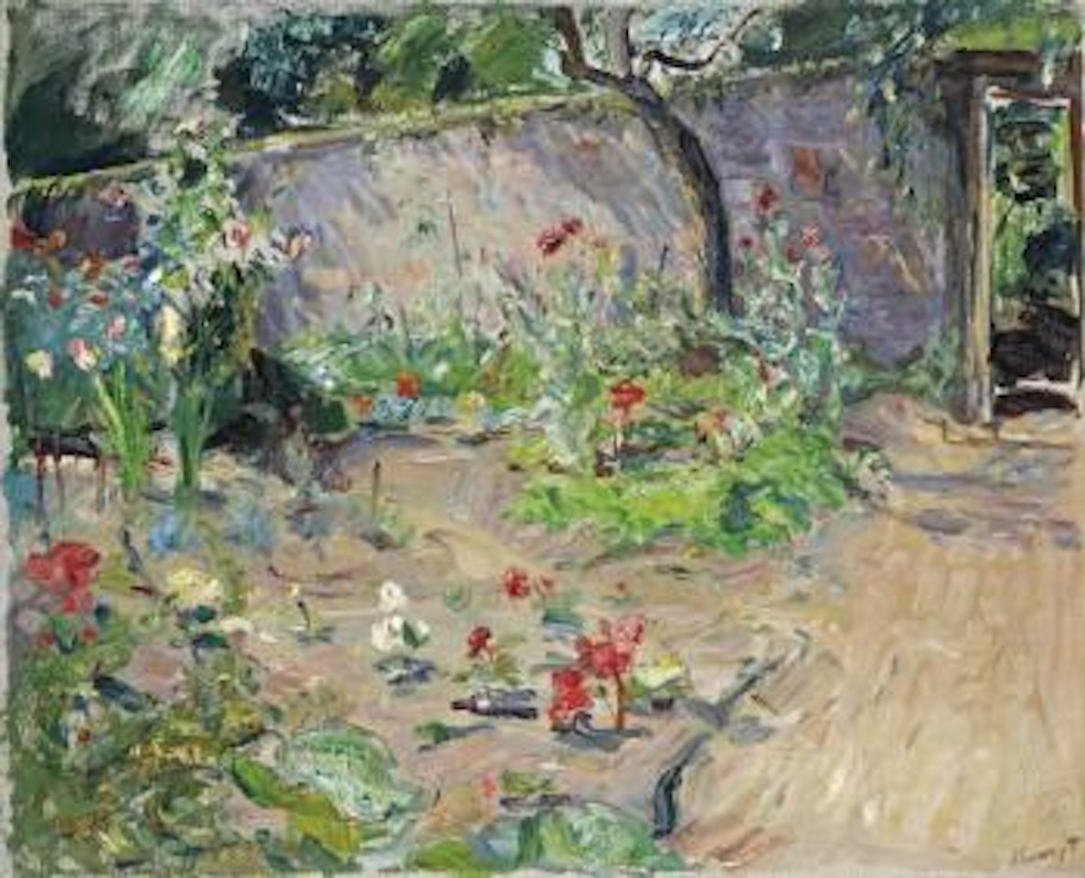 Gartenecke in der Sonne by Max Slevogt