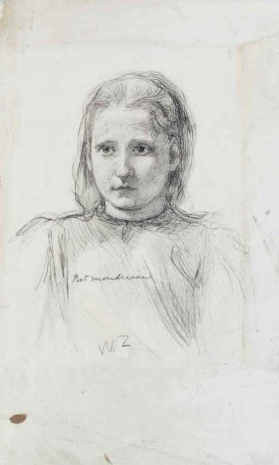 Head of a girl by Piet Mondrian
