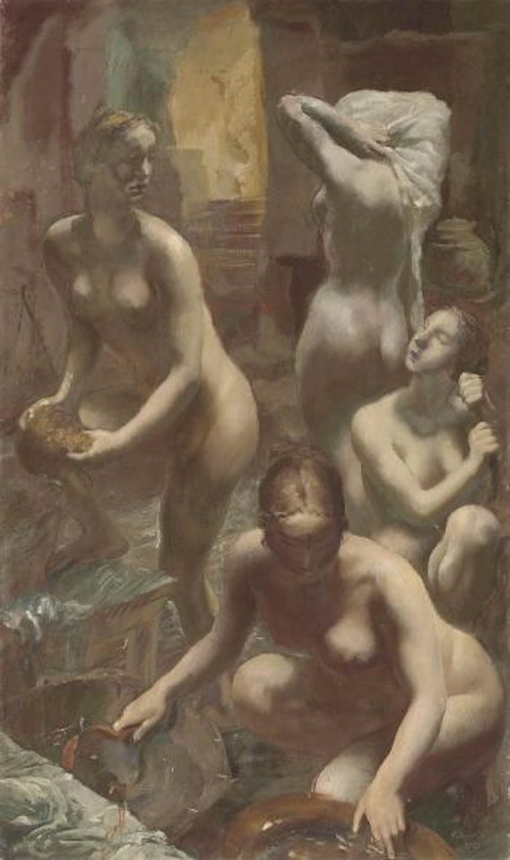 Nudes bathing by Alexander Evgenievich Yakovlev