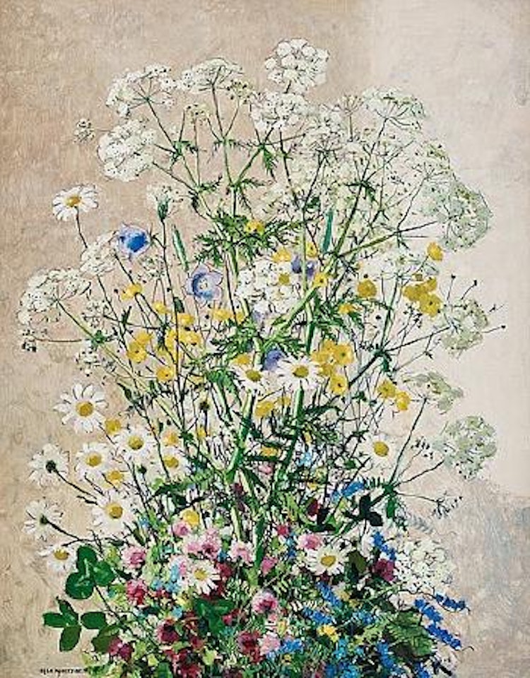 Meadow flowers by Olle Hjortzberg