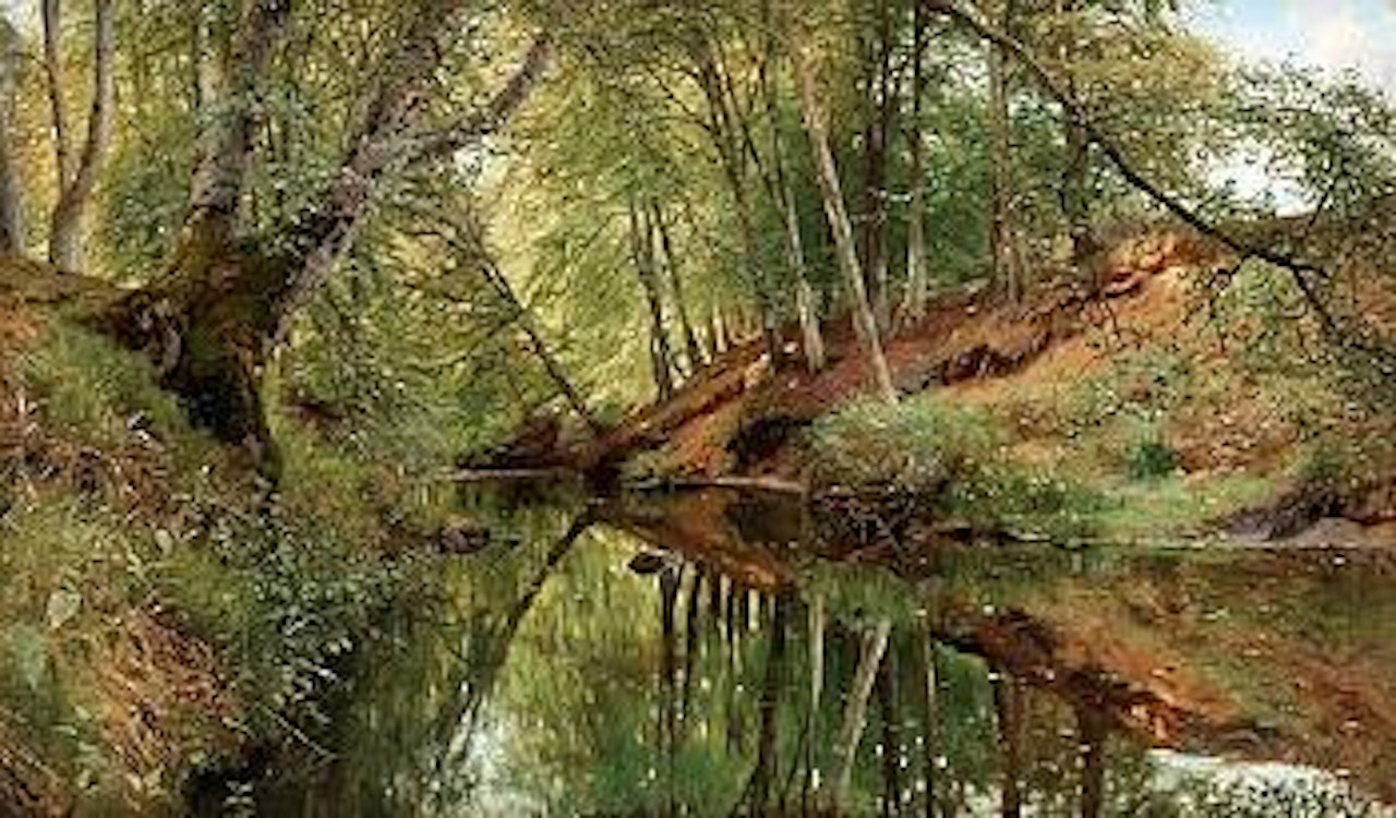 Ån i Saeby Skov (The river in Saeby Skov) by Peder Mork Monsted