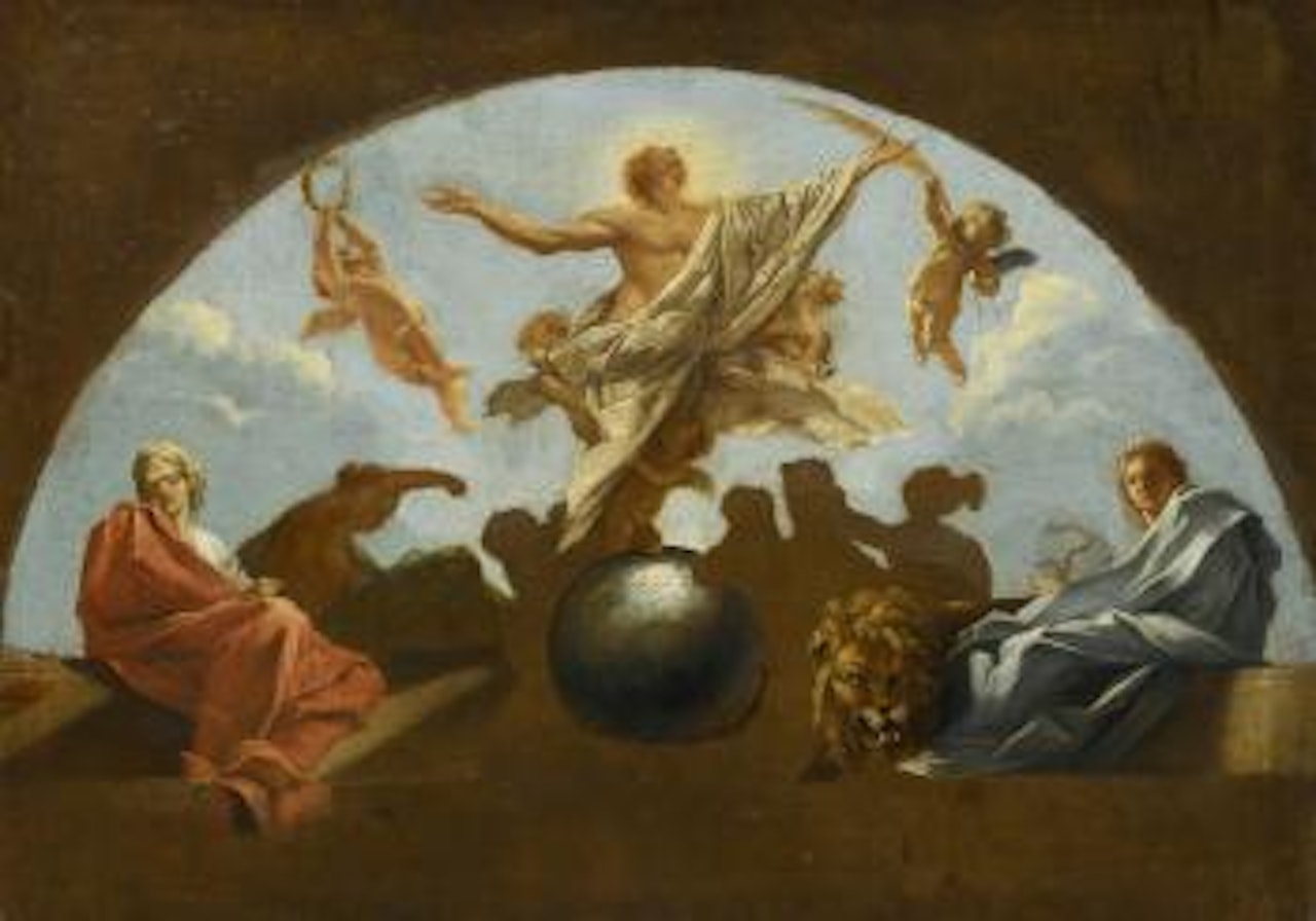 The assumption of a Martyred Saint by Roman School