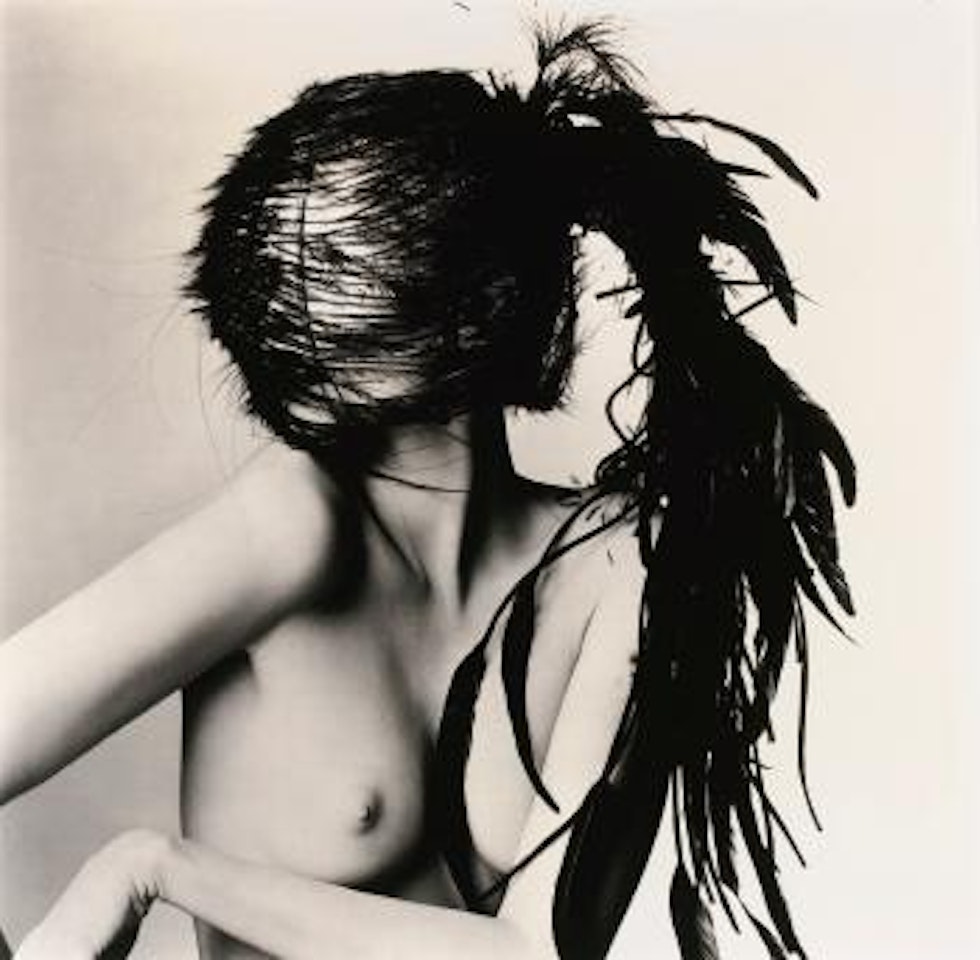 Chanel Feather Headdress (B), New York by Irving Penn