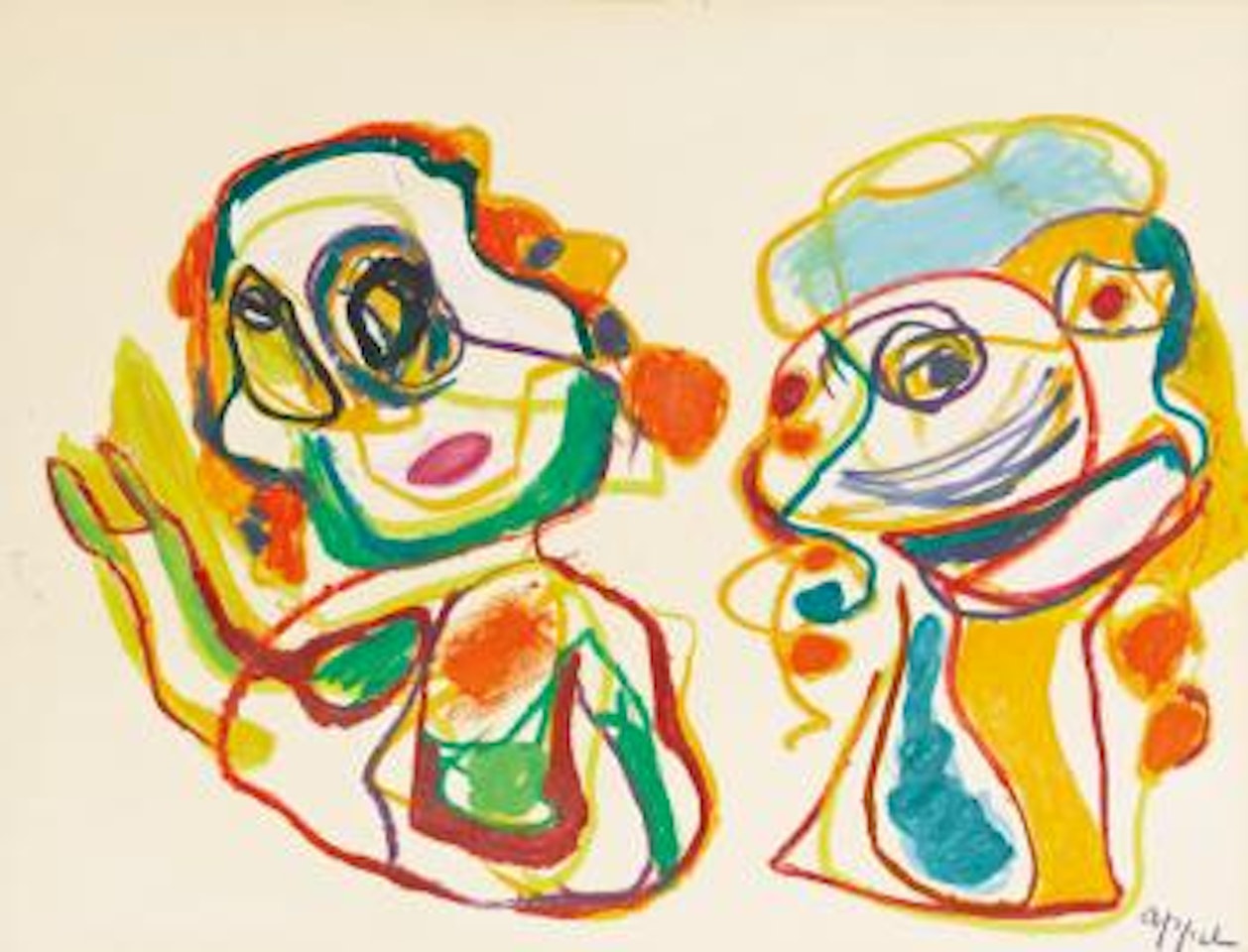 Two Heads by Karel Appel