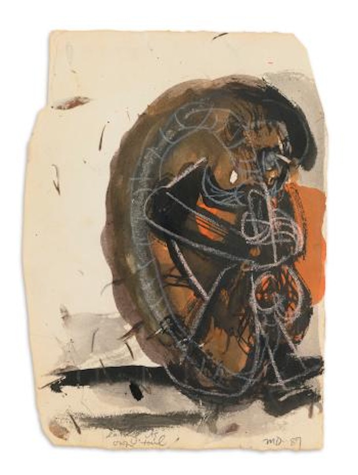 Baby eating its own Tail by Marlene Dumas