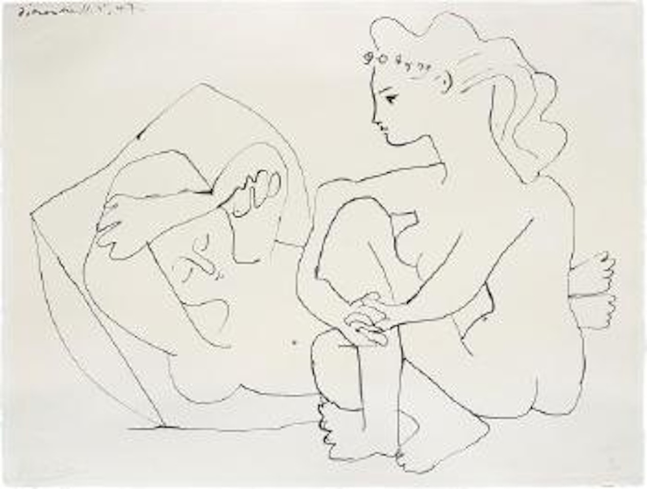 Jeunes femmes nues reposant (Young Nude Women Resting) by Pablo Picasso