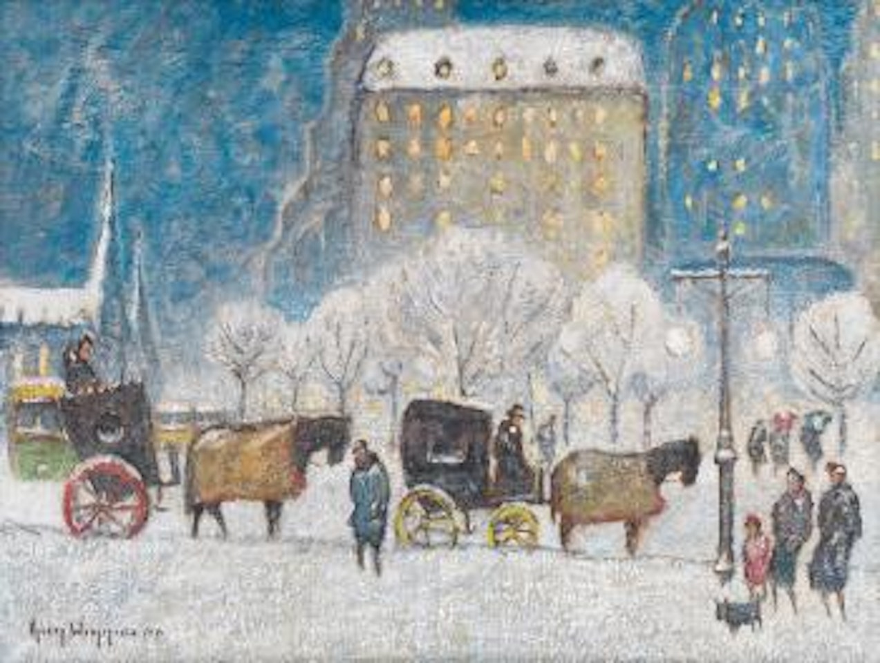 At The Plaza, New York by Guy Carleton Wiggins